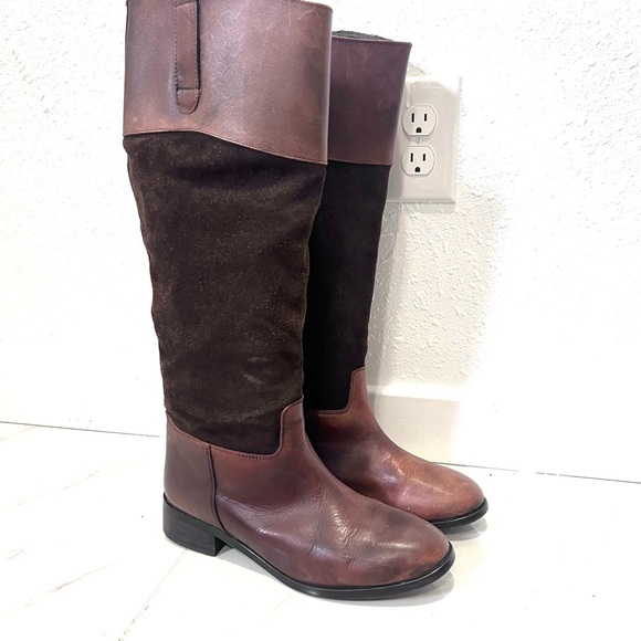Steve Madden Brown Leather and Suede  Ritte Riding Boots 10 - Picture 3 of 8